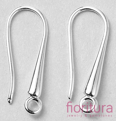 BIGLE OTWARTE Z KROPLĄ 21x9x3MM KOLOR SREBRNY