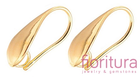 BIGLE OTWARTE Z ŁEZKĄ 18x5,5x10,5MM KOLOR ZŁOTY