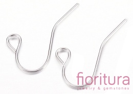 BIGLE OTWARTE 17x12MM KOLOR SREBRNY