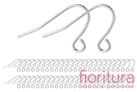 BIGLE OTWARTE 17x12MM KOLOR SREBRNY