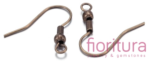 BIGLE OTWARTE Z KULKĄ I SPRĘŻYNKĄ 18MM KOLOR STARE ZŁOTO