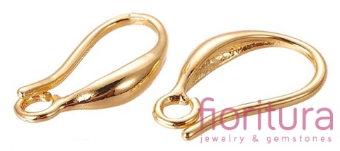 BIGLE OTWARTE OZDOBNE 15x8,5x2,5MM KOLOR ZŁOTY