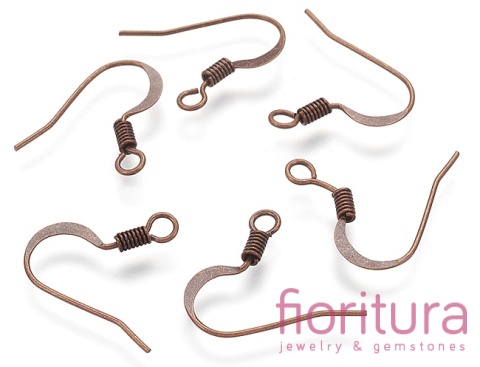 BIGLE OTWARTE ZE SPRĘŻYNKĄ 17x14MM KOLOR MIEDZIANY