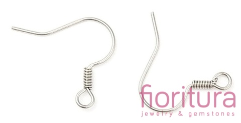 BIGLE OTWARTE ZE SPRĘŻYNKĄ 16x14MM KOLOR SREBRNY