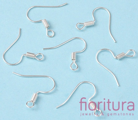 BIGLE OTWARTE ZE SPRĘŻYNKĄ 16x14MM KOLOR SREBRNY