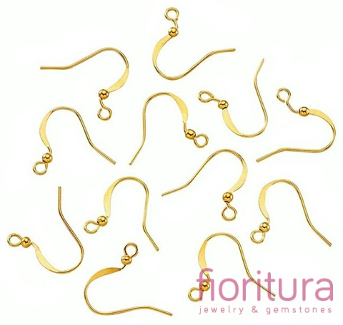 BIGLE OTWARTE Z KULKĄ OK.15x14MM KOLOR ZŁOTY