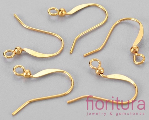 BIGLE OTWARTE Z KULKĄ OK.15x14MM KOLOR ZŁOTY