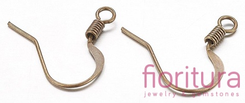 BIGLE OTWARTE ZE SPRĘŻYNKĄ 15x14MM KOLOR STARE ZŁOTO