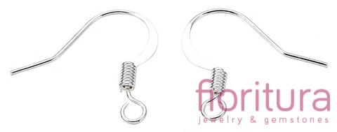 BIGLE OTWARTE ZE SPRĘŻYNKĄ 17x14MM KOLOR SREBRNY