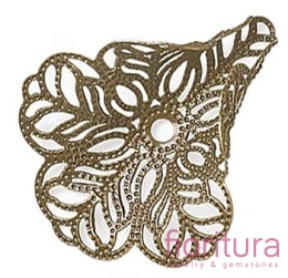 NAKŁADKA FILIGRANOWA AŻUROWA 28,5x21x15,5MM KOLOR STARE ZŁOTO