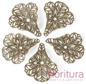 NAKŁADKA FILIGRANOWA AŻUROWA 28,5x21x15,5MM KOLOR STARE ZŁOTO