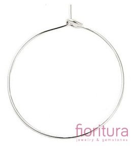 PODSTAWA KOLCZYKA Z ZAPIĘCIEM 31x25MM KOLOR SREBRNY 