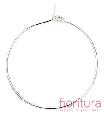 PODSTAWA KOLCZYKA Z ZAPIĘCIEM 31x25MM KOLOR SREBRNY 