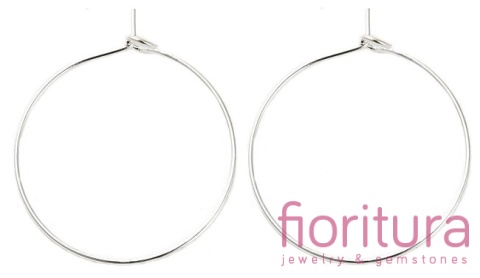 PODSTAWA KOLCZYKA Z ZAPIĘCIEM 31x25MM KOLOR SREBRNY 