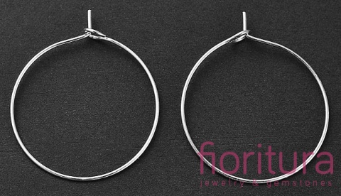 PODSTAWA KOLCZYKA Z ZAPIĘCIEM 31x25MM KOLOR SREBRNY 