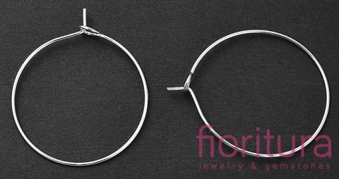 PODSTAWA KOLCZYKA Z ZAPIĘCIEM 31x25MM KOLOR SREBRNY 