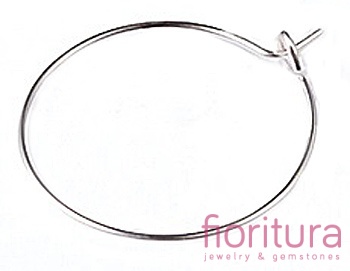 PODSTAWA KOLCZYKA Z ZAPIĘCIEM 20x24MM POSREBRZANA