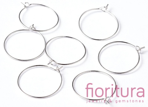 PODSTAWA KOLCZYKA Z ZAPIĘCIEM 20x24MM POSREBRZANA