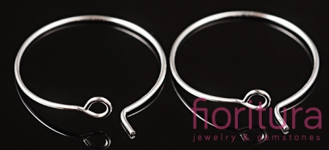 PODSTAWA KOLCZYKA Z ZAPIĘCIEM 20x24MM POSREBRZANA