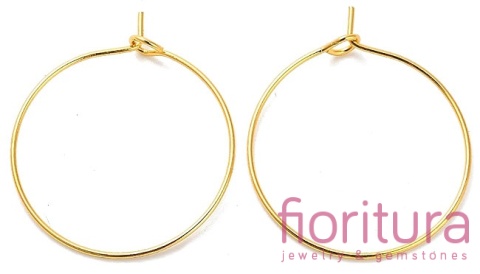 PODSTAWA KOLCZYKA Z ZAPIĘCIEM 23x20MM POZŁACANA