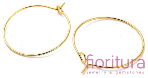 PODSTAWA KOLCZYKA Z ZAPIĘCIEM 23x20MM POZŁACANA