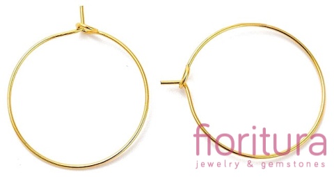 PODSTAWA KOLCZYKA Z ZAPIĘCIEM 23x20MM POZŁACANA