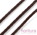 RZEMIEŃ OKRĄGŁY PLECIONY SKÓRA NATURALNA 3MM KOLOR COCONUT BROWN