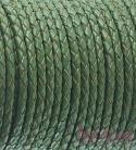 RZEMIEŃ OKRĄGŁY PLECIONY SKÓRA NATURALNA 3MM KOLOR GREEN
