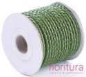 RZEMIEŃ OKRĄGŁY PLECIONY SKÓRA NATURALNA 3MM KOLOR GREEN