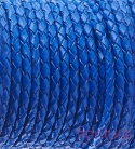RZEMIEŃ OKRĄGŁY PLECIONY SKÓRA NATURALNA 3MM KOLOR BLUE