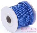 RZEMIEŃ OKRĄGŁY PLECIONY SKÓRA NATURALNA 3MM KOLOR BLUE