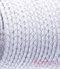 RZEMIEŃ OKRĄGŁY PLECIONY SKÓRA NATURALNA 3MM KOLOR WHITE