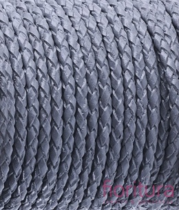 RZEMIEŃ OKRĄGŁY PLECIONY SKÓRA NATURALNA 3MM KOLOR GRAY