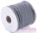 RZEMIEŃ OKRĄGŁY PLECIONY SKÓRA NATURALNA 3MM KOLOR GRAY