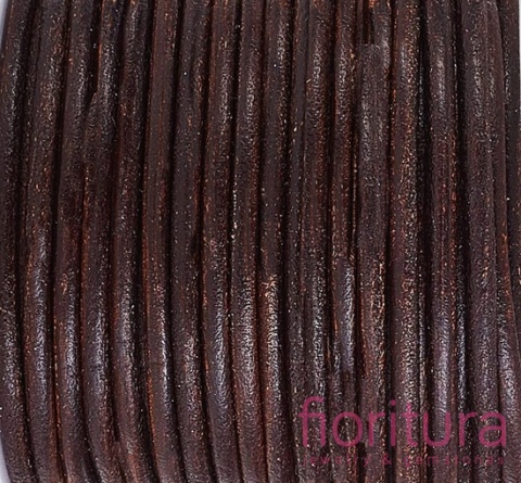 RZEMIEŃ OKRĄGŁY SKÓRA NATURALNA 3MM KOLOR SADDLE BROWN