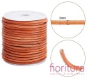 RZEMIEŃ OKRĄGŁY SKÓRA NATURALNA 3MM KOLOR BURLY WOOD