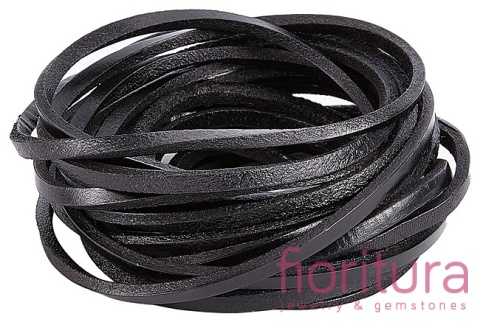 RZEMIEŃ PŁASKI SKÓRA NATURALNA 5X3MM KOLOR BLACK