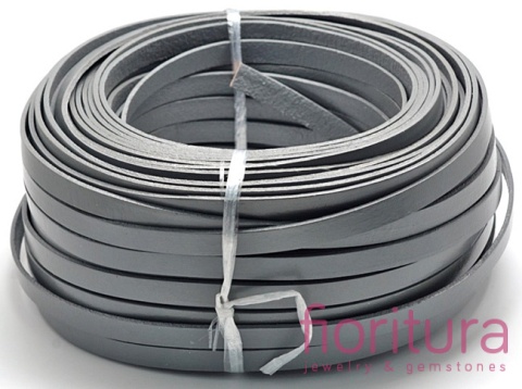 RZEMIEŃ PŁASKI SKÓRA NATURALNA 10X2MM KOLOR GRAY
