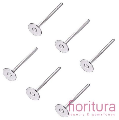 SZTYFTY Z PŁASKĄ BLASZKĄ 4MM KOLOR STARE SREBRO