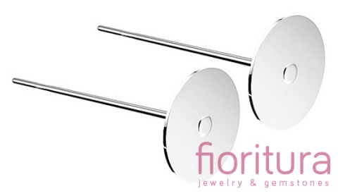 SZTYFTY Z PŁASKĄ BLASZKĄ 6MM KOLOR STARE SREBRO