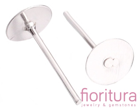 SZTYFTY Z PŁASKĄ BLASZKĄ 6MM KOLOR STARE SREBRO