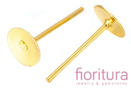 SZTYFTY Z PŁASKĄ BLASZKĄ 6MM KOLOR ZŁOTY