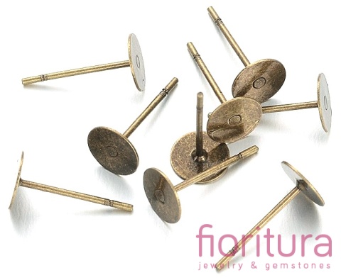 SZTYFTY Z PŁASKĄ BLASZKĄ 6MM KOLOR STARE ZŁOTO