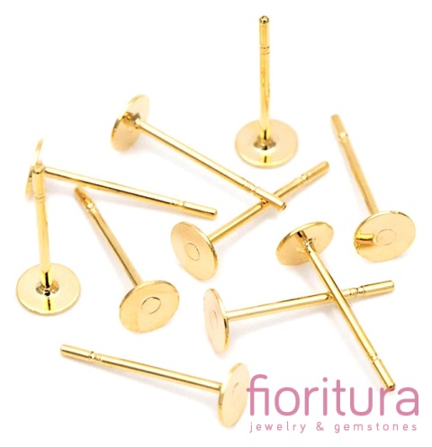 SZTYFTY Z PŁASKĄ BLASZKĄ 4MM KOLOR ZŁOTY