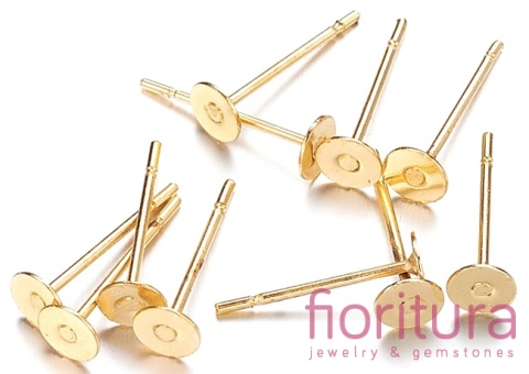 SZTYFTY Z PŁASKĄ BLASZKĄ 4MM KOLOR ZŁOTY