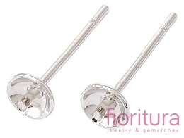 SZTYFTY Z MISECZKĄ ORAZ TRZPIENIEM DO PÓŁOTWORÓW 14x4MM KOLOR STARE SREBRO