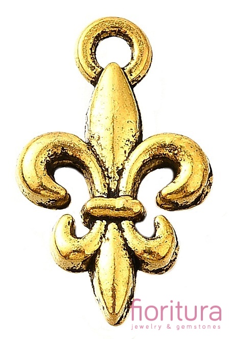 ZAWIESZKA LILIJKA 16x10x2,5MM KOLOR ANTYCZNE ZŁOTO