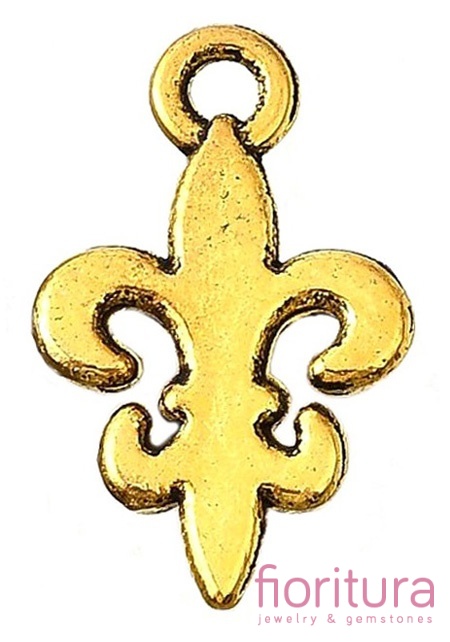 ZAWIESZKA LILIJKA 16x10x2,5MM KOLOR ANTYCZNE ZŁOTO