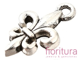 ZAWIESZKA LILIJKA 16x10x2,5MM KOLOR STARE SREBRO