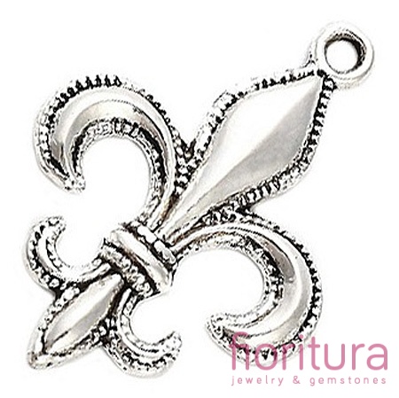 ZAWIESZKA LILIJKA 30x22x3MM KOLOR STARE SREBRO